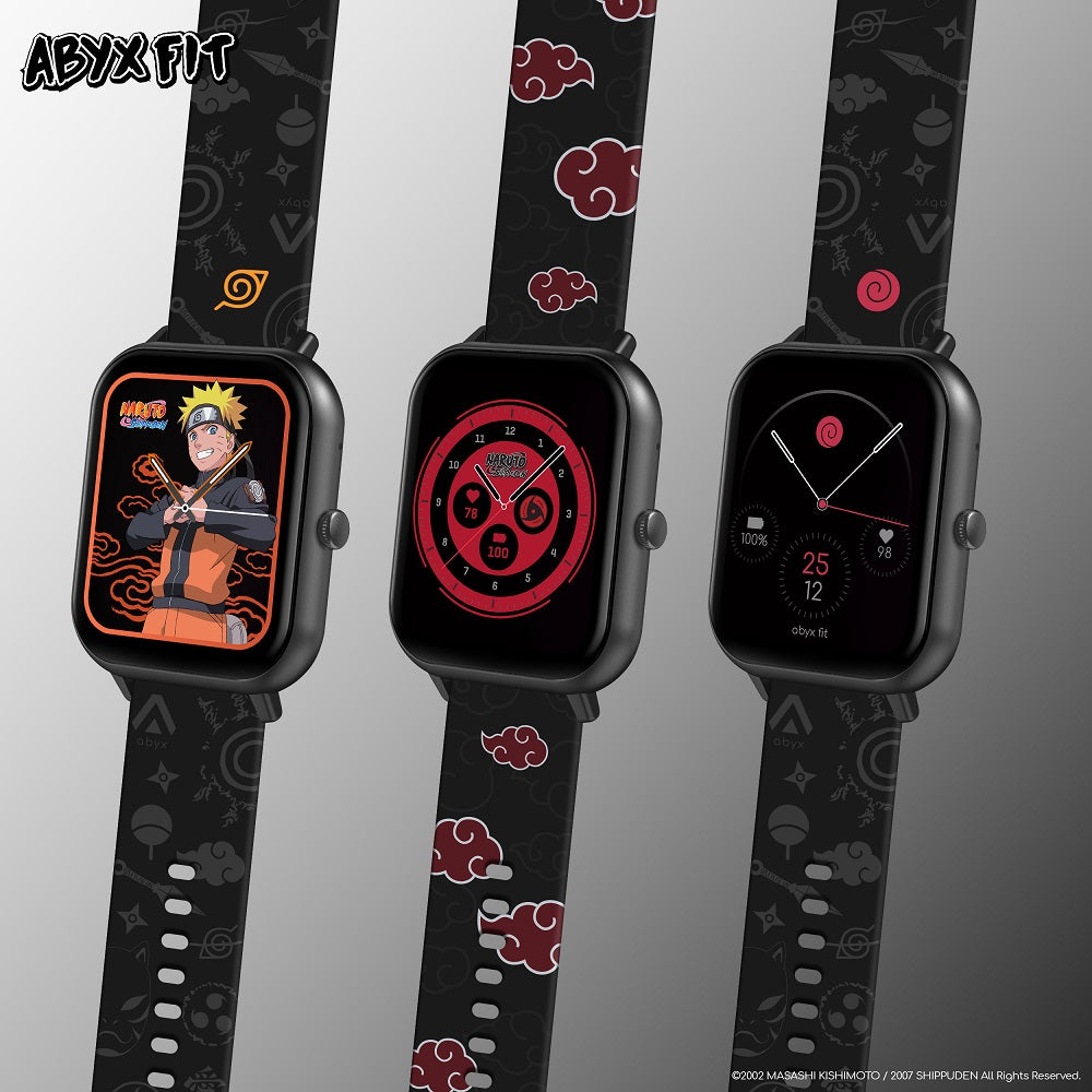 Abyx Fit - Bracelet universel Naruto Shippuden - Akatsuki 20mm pour montre connectée - flash vidéo