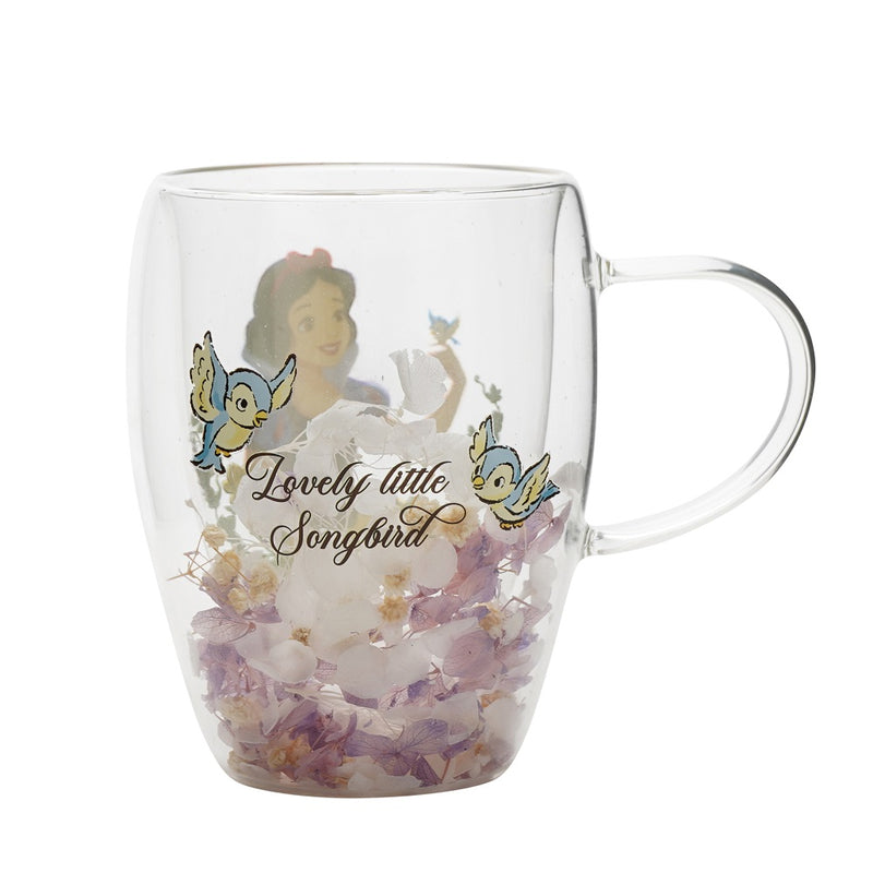 Disney - Blanche-Neige et les Sept Nains - Mug en verre "Fleurs Séchées Blanche-Neige" 300ml