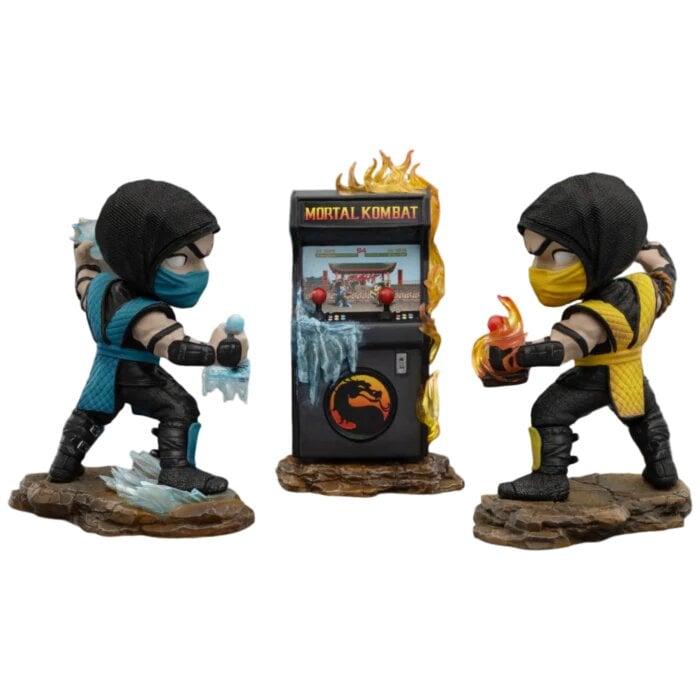 Iron Studios - MiniCo - Mortal Kombat – Scorpion vs Subzero Arcade Statue 16cm - flash vidéo