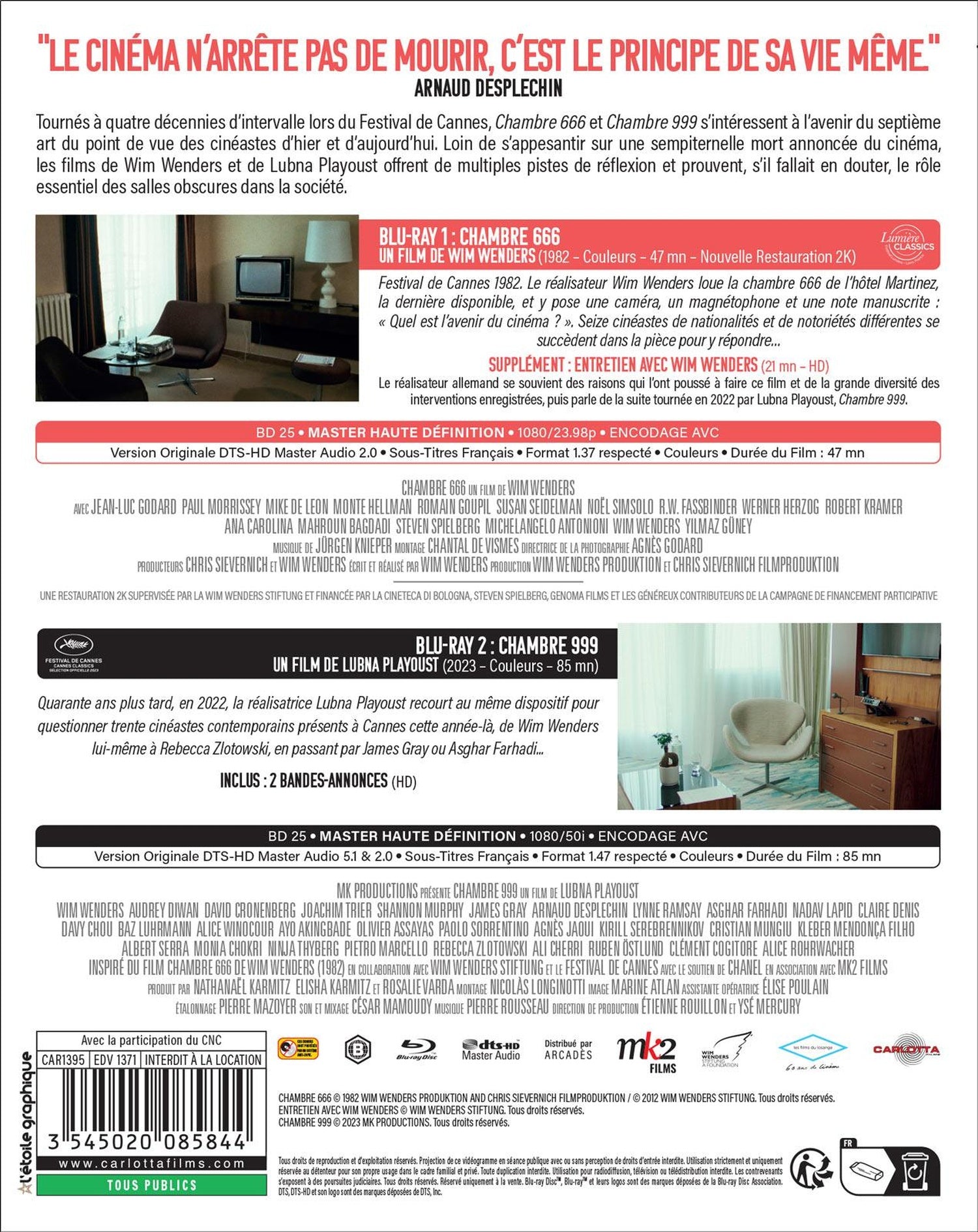 Chambre 666 + Chambre 999 [Blu-ray]