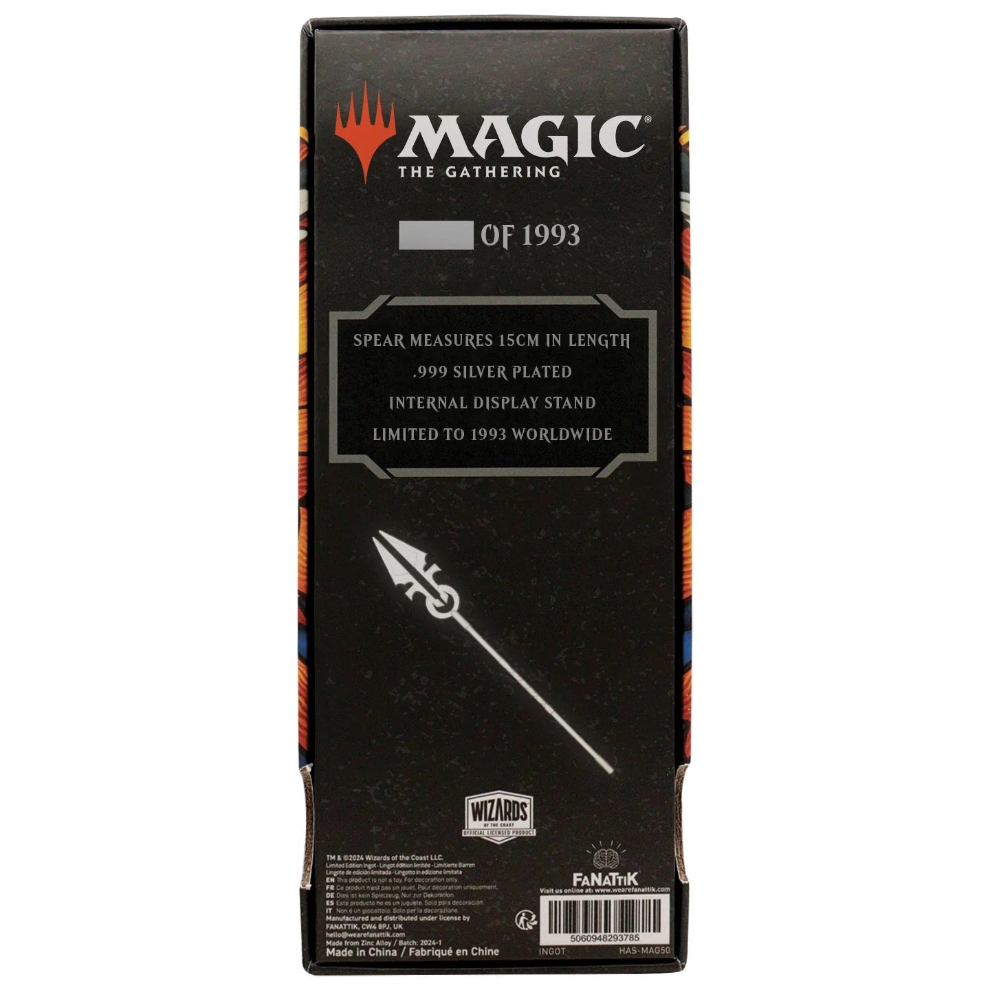 Magic: the Gathering - Mini réplique de la Lance d'argent de lune en argent plaqué