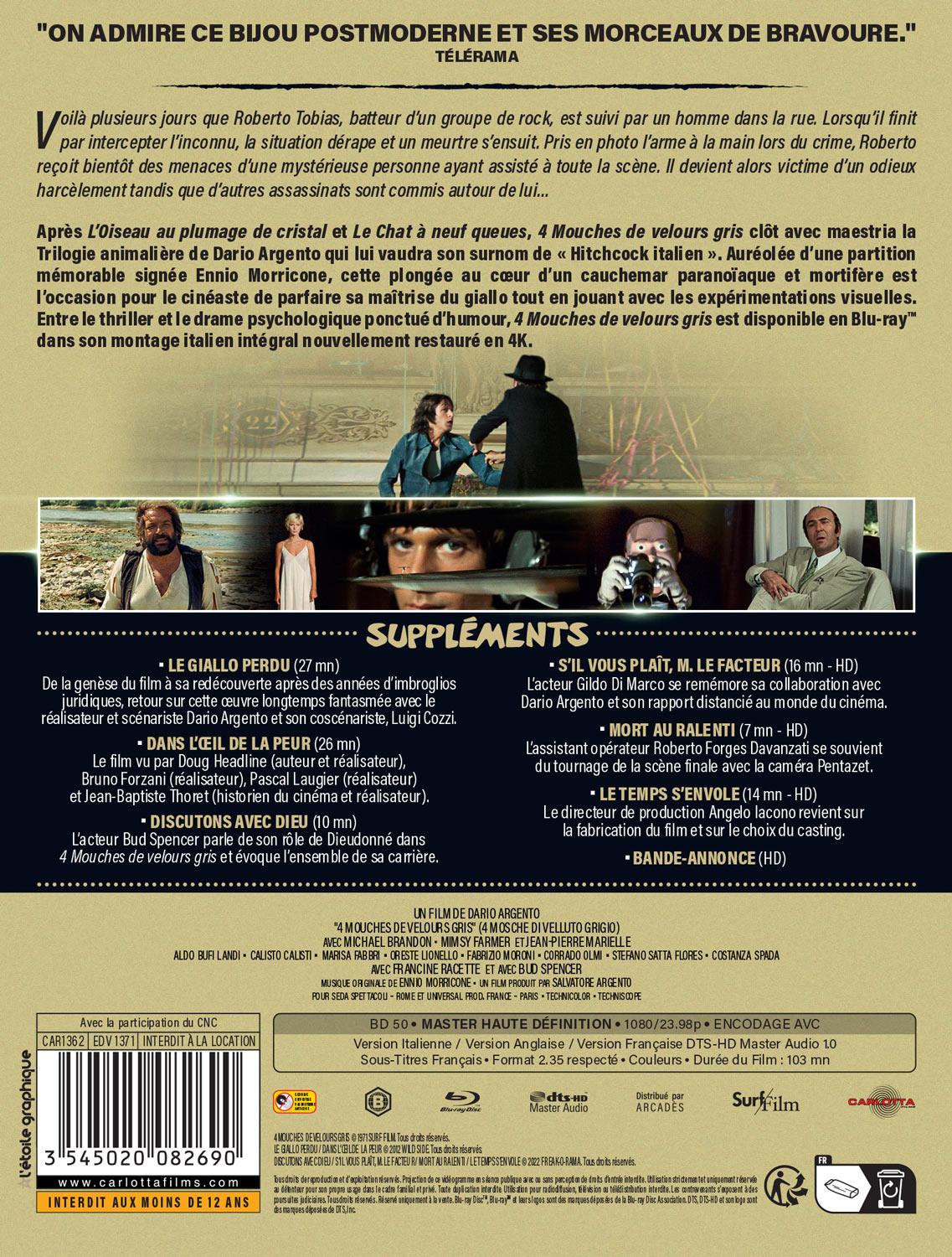 4 mouches de velours gris [Blu-ray]