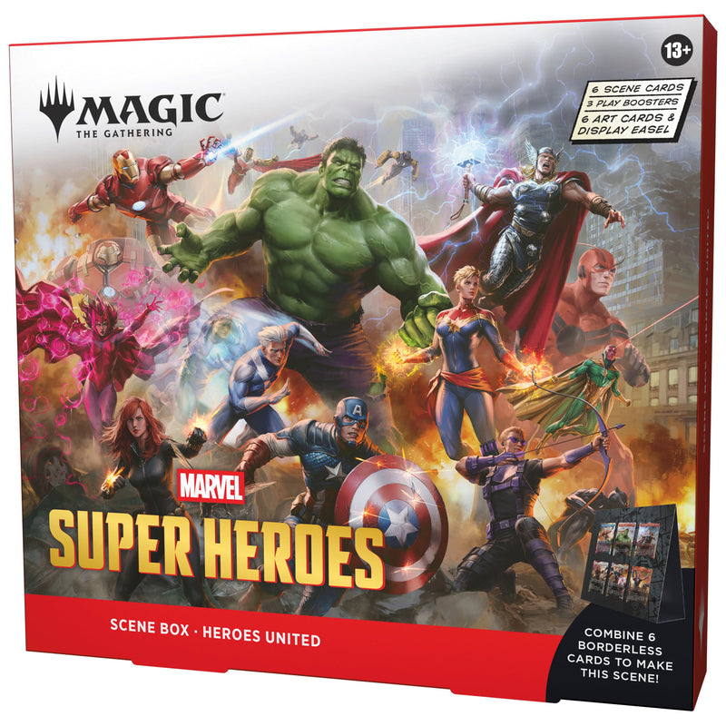 Magic: The Gathering - Marvel Super Heroes Scene Boxes Display (4 Scene Boxes)