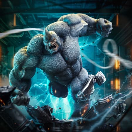 Iron Studios - BDS Art Scale 1/10 - Spider-Man Vs Villains - Rhino Statue 26cm - flash vidéo