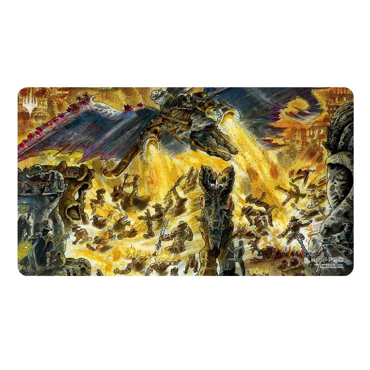 Ultra Pro - Magic: The Gathering - Outlaws of Thunder Junction - Tapis de jeu Carnage impitoyable (60 x 34 cm) - flash vidéo