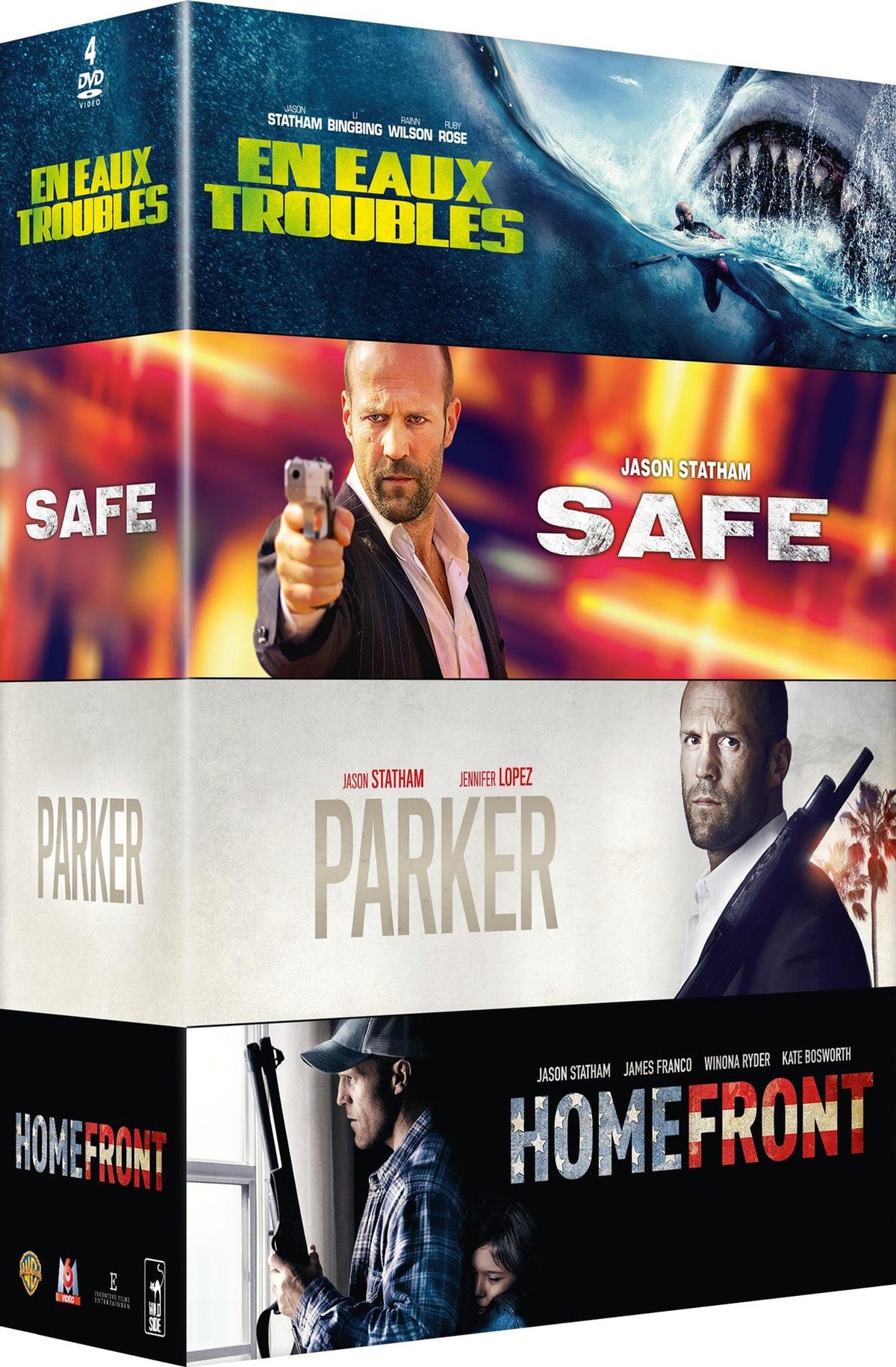 Jason Statham - Coffret : En eaux troubles + Safe + Parker + Homefront [DVD]