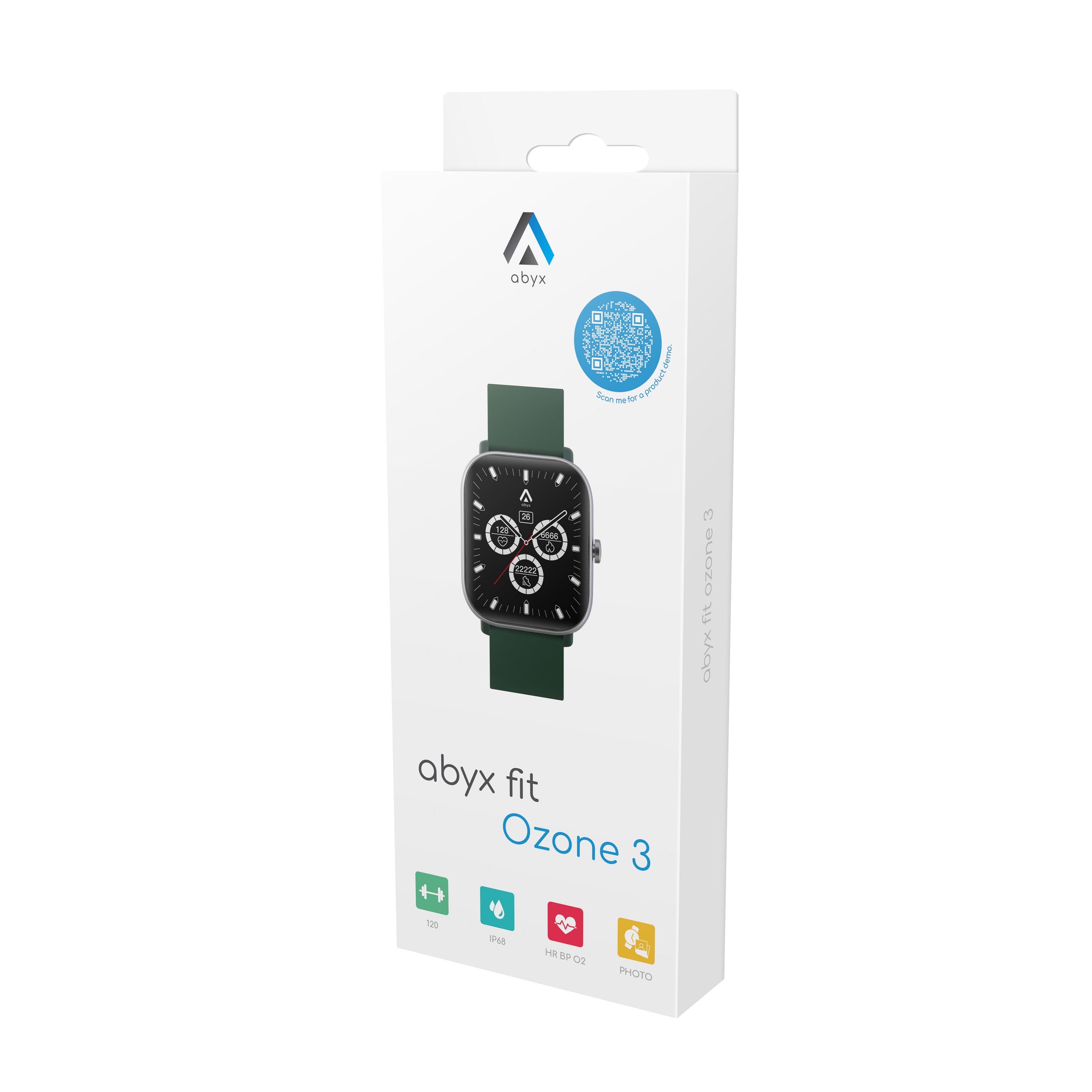 Abyx Fit - Ozone 3 - Montre connectée - Verte - flash vidéo