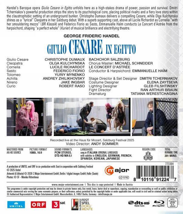 Haendel : Giulio Cesare in Egitto. Dumaux, Kulchynska, Richardot, Fiorio, Mynenko, Zhilikhovsky, Haïm, Tcherniakov. [Blu-ray]