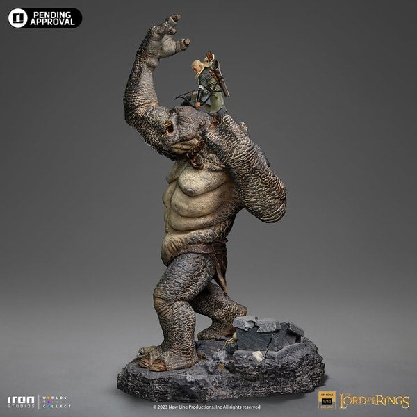 Iron Studios - Deluxe Art Scale 1/10 - Le Seigneur des anneaux - Legolas vs. Troll des Cavernes Statue 72cm - flash vidéo