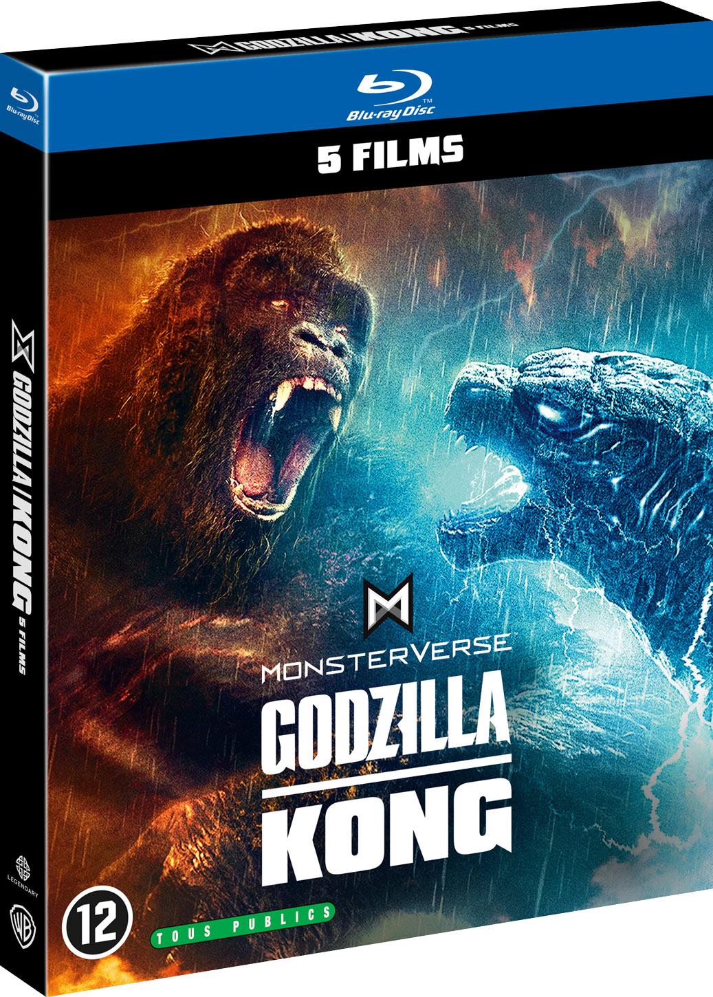 MonsterVerse - Godzilla/Kong - 5 films : Godzilla + Godzilla : Roi des monstres + Kong : Skull Island + Godzilla vs Kong + Godzilla x Kong : Le Nouvel Empire [Blu-ray]