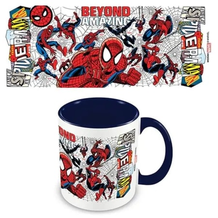 Marvel - Spider-Man - Mug "Beyond Amazing" Intérieur Coloré Bleu 315ml - flash vidéo