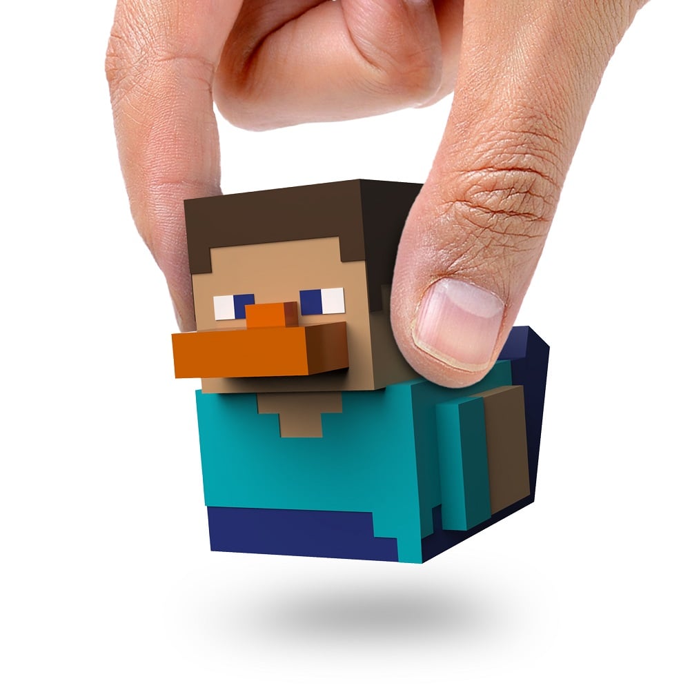 Numskull - Mini TUBBZ Canard de bain - Minecraft - Steve (Édition baignoire) - 8cm - flash vidéo