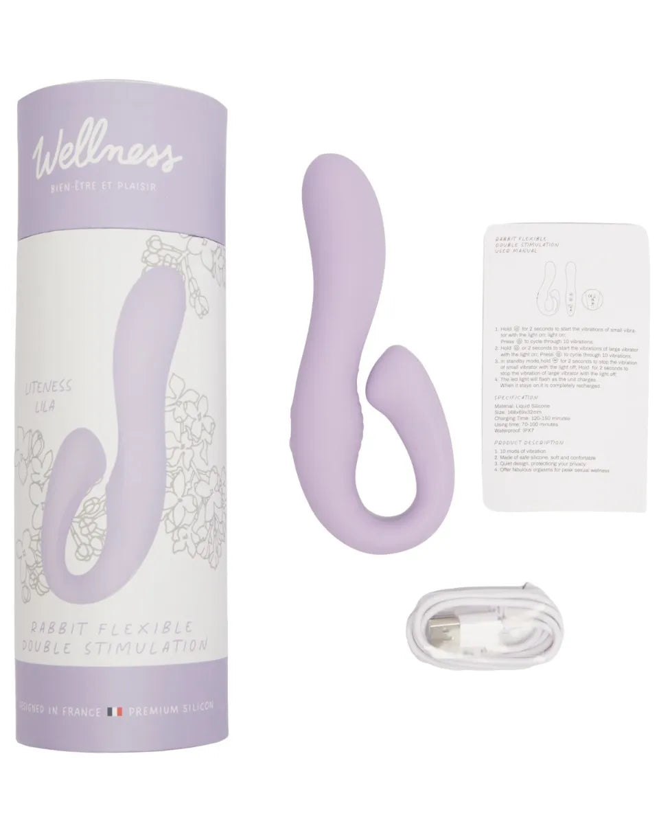 Vibromasseur Rabbit double stimulation Liteness Lila [Sextoys] - flash vidéo