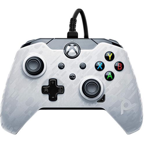 PDP - Manette filaire blanc/camo pour Xbox Series X|S, Xbox One et Windows 10/11 - flash vidéo