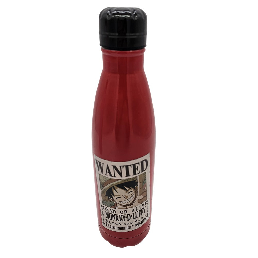 One Piece - Bouteille d'eau en métal Wanted Luffy 540ml - flash vidéo