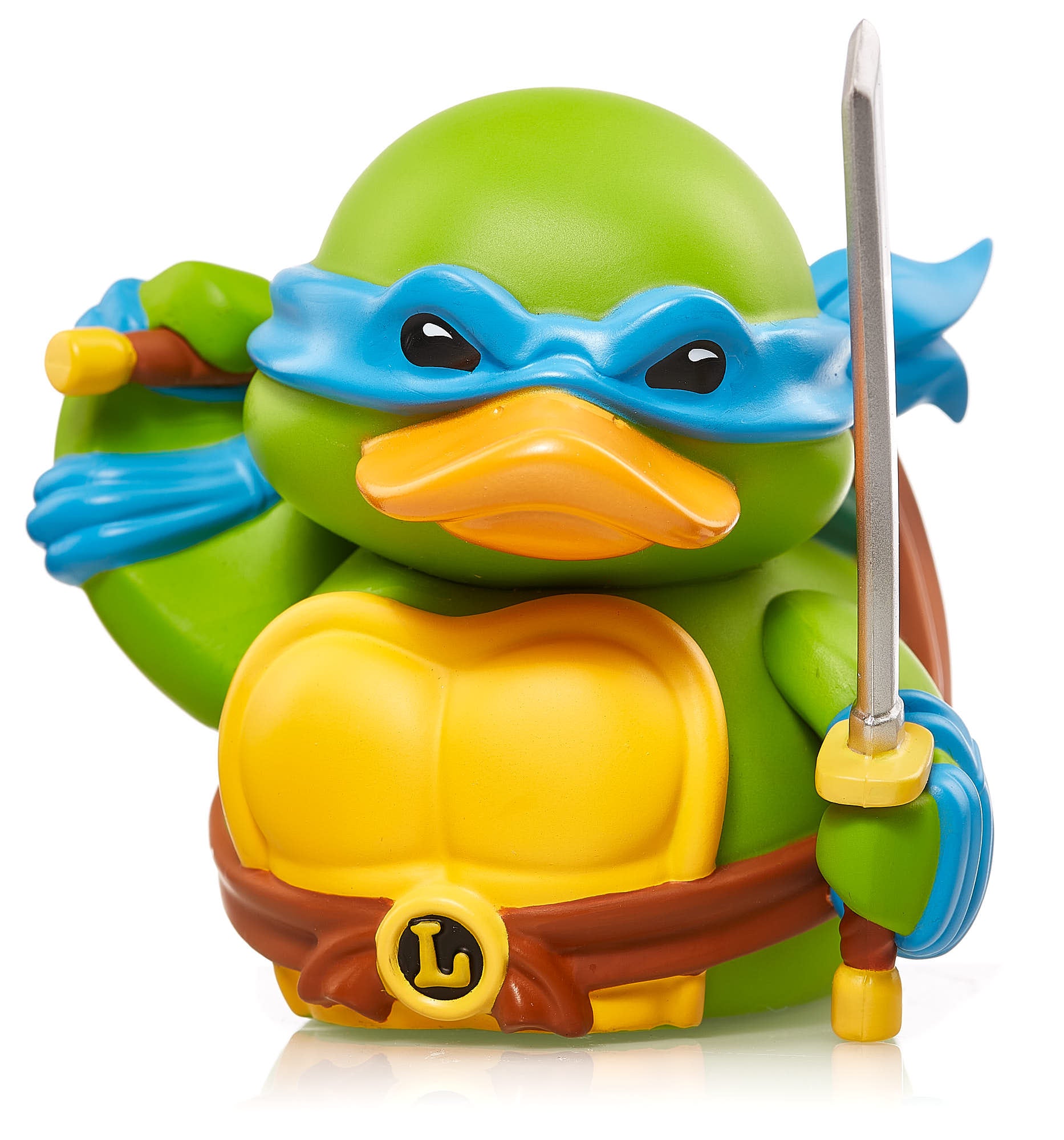 Numskull - Mini TUBBZ Canard de bain - Tortues Ninja - Leonardo (Édition baignoire) - 8cm - flash vidéo