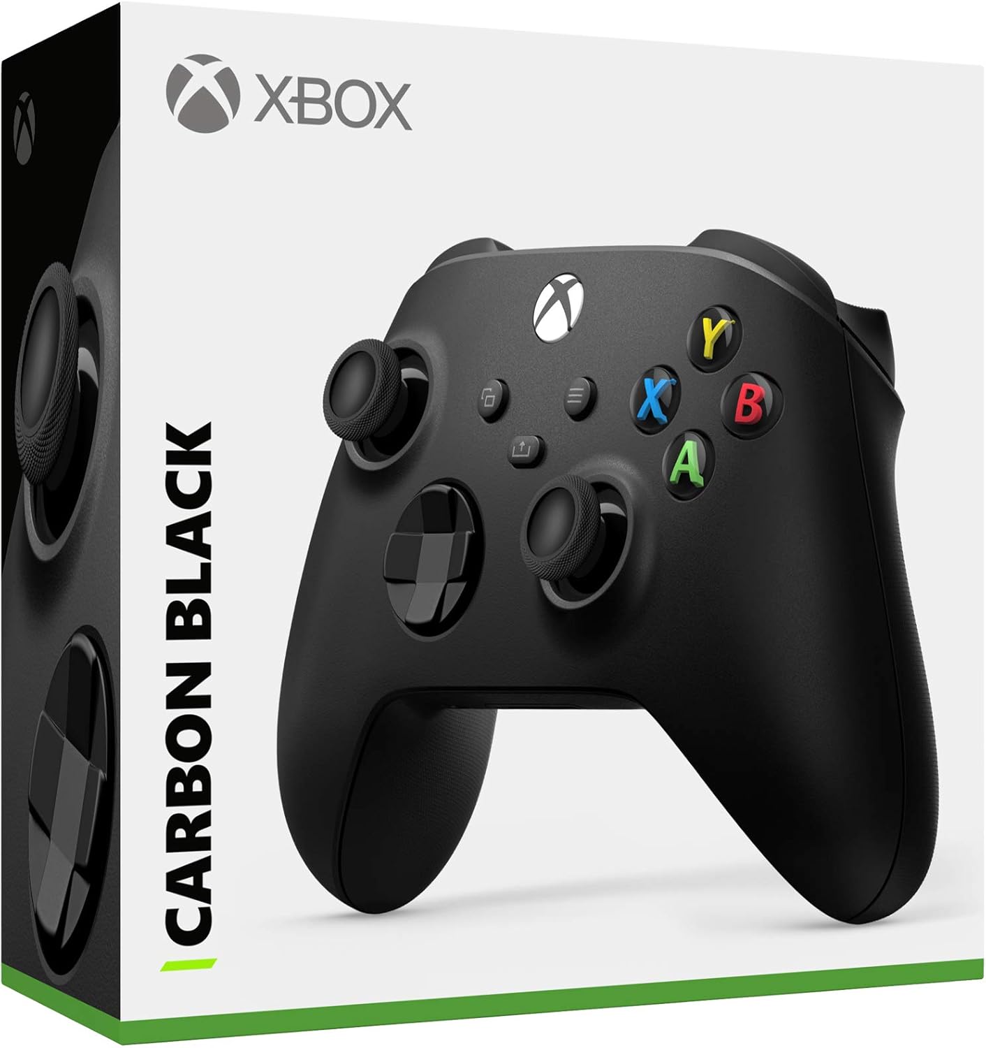 Manette sans fil Xbox Carbon Black pour Xbox Series X|S, Xbox One, Windows 10 et Mobile
