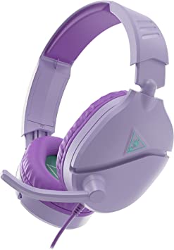 Turtle Beach - Casque de jeu filaire Recon 70 Lavande pour PS5, PS4, Xbox Series X|S, Xbox One, Switch et Mobile - flash vidéo
