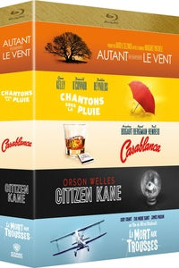 Collection de 5 films classiques Warner : Autant en emporte le vent + Chantons sous la pluie + Casablanca + Citizen Kane + La Mort aux trousses [Blu-ray]