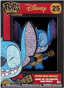 Funko Pop! Pin: Disney: Lilo and Stitch - Stitch with Ukulele (Diamond Glitter) - flash vidéo