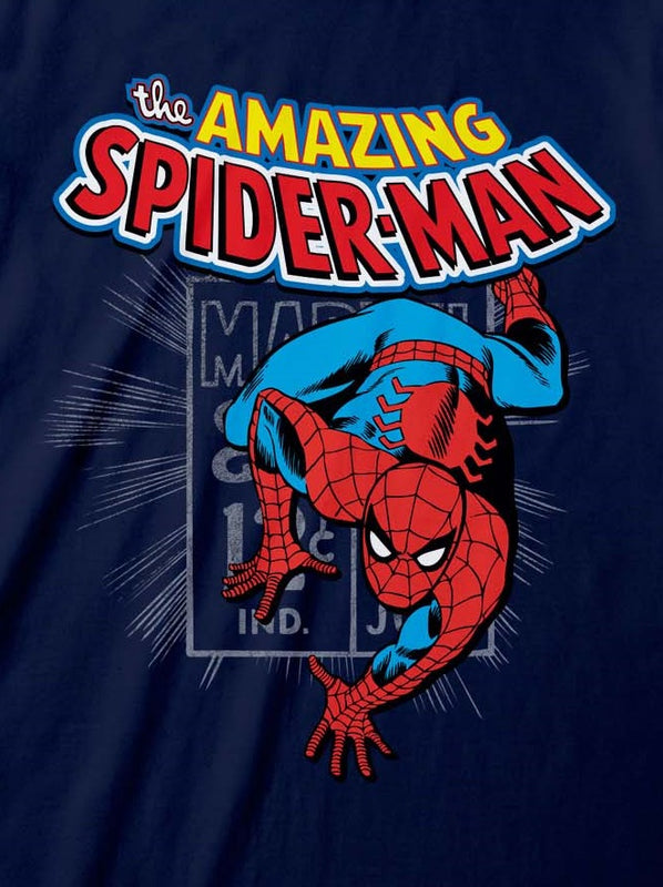 Marvel - T-shirt Enfant Bleu Marine The Amazing Spider-Man- 12-13 ans