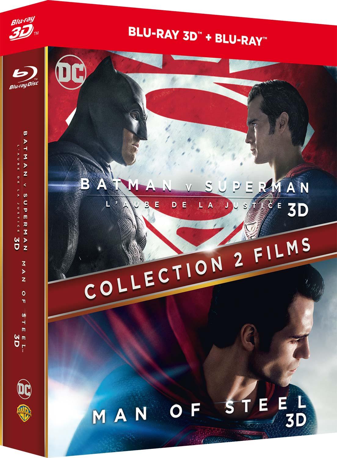 Collection 2 films : Batman v Superman : L'aube de la justice + Man of Steel [Blu-ray 3D]