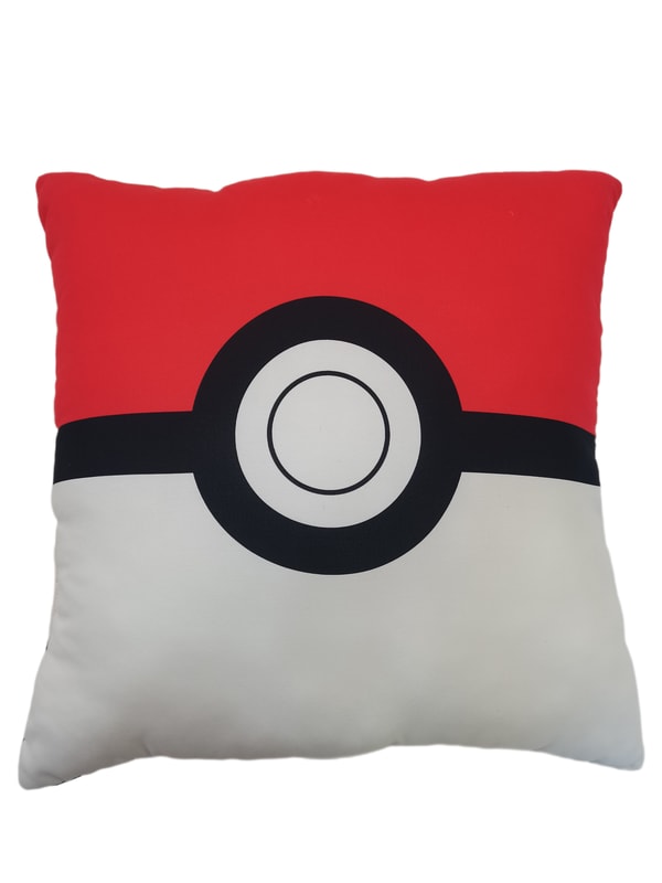 Pokémon - Coussin double face Poké-Ball et Starter (40x40cm) - flash vidéo