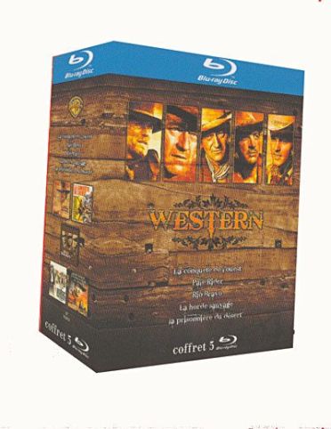 Coffret Western - La conquête de l'Ouest + Pale Rider + Rio Bravo + La horde sauvage + La prisonnière du désert [Blu-ray] - flash vidéo