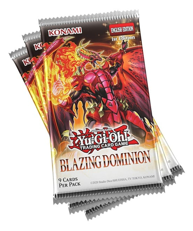 Yu-Gi-Oh! GCC - Confezione di 3 buste Dominio Fiammeggiante (Confezione Rigida)