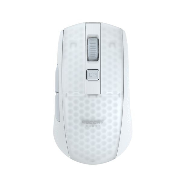 Roccat - Souris de jeu optique RGB sans-fil et légère Burst Pro Air Blanche - flash vidéo