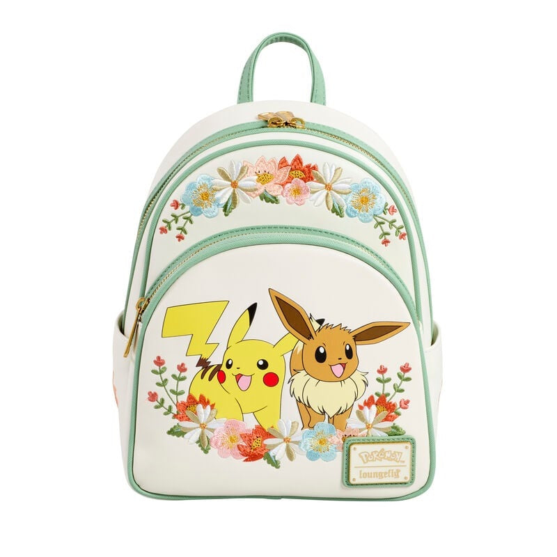 Loungefly: Pokémon - Pikachu & Eevee Floral Mini Backpack