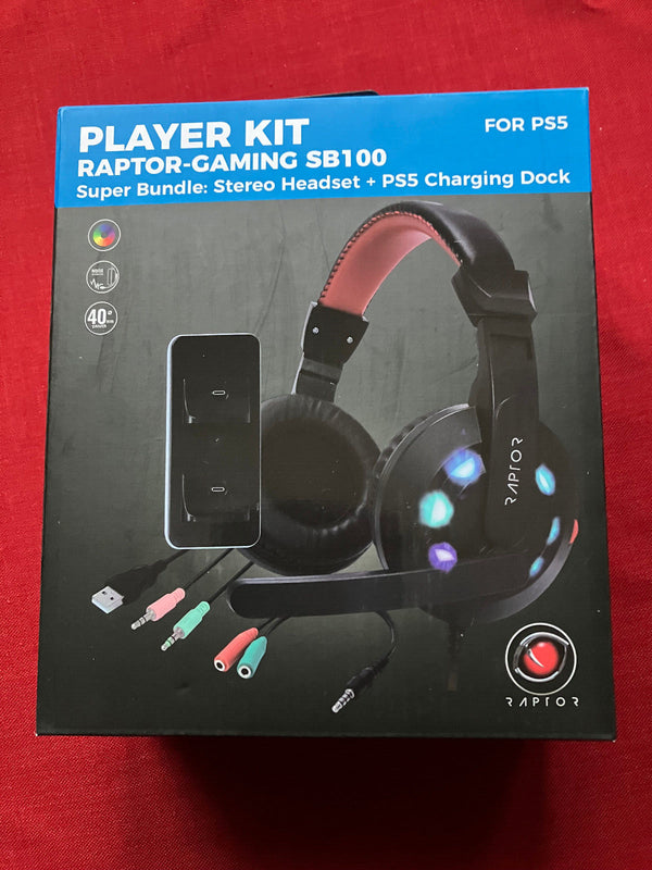 Raptor Gaming - Casque de jeu filaire SB-100 Super-Bundle