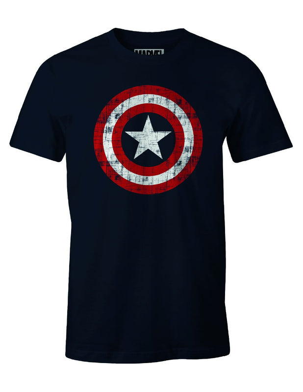 Marvel - Captain America Logo Navy Blue T-Shirt S