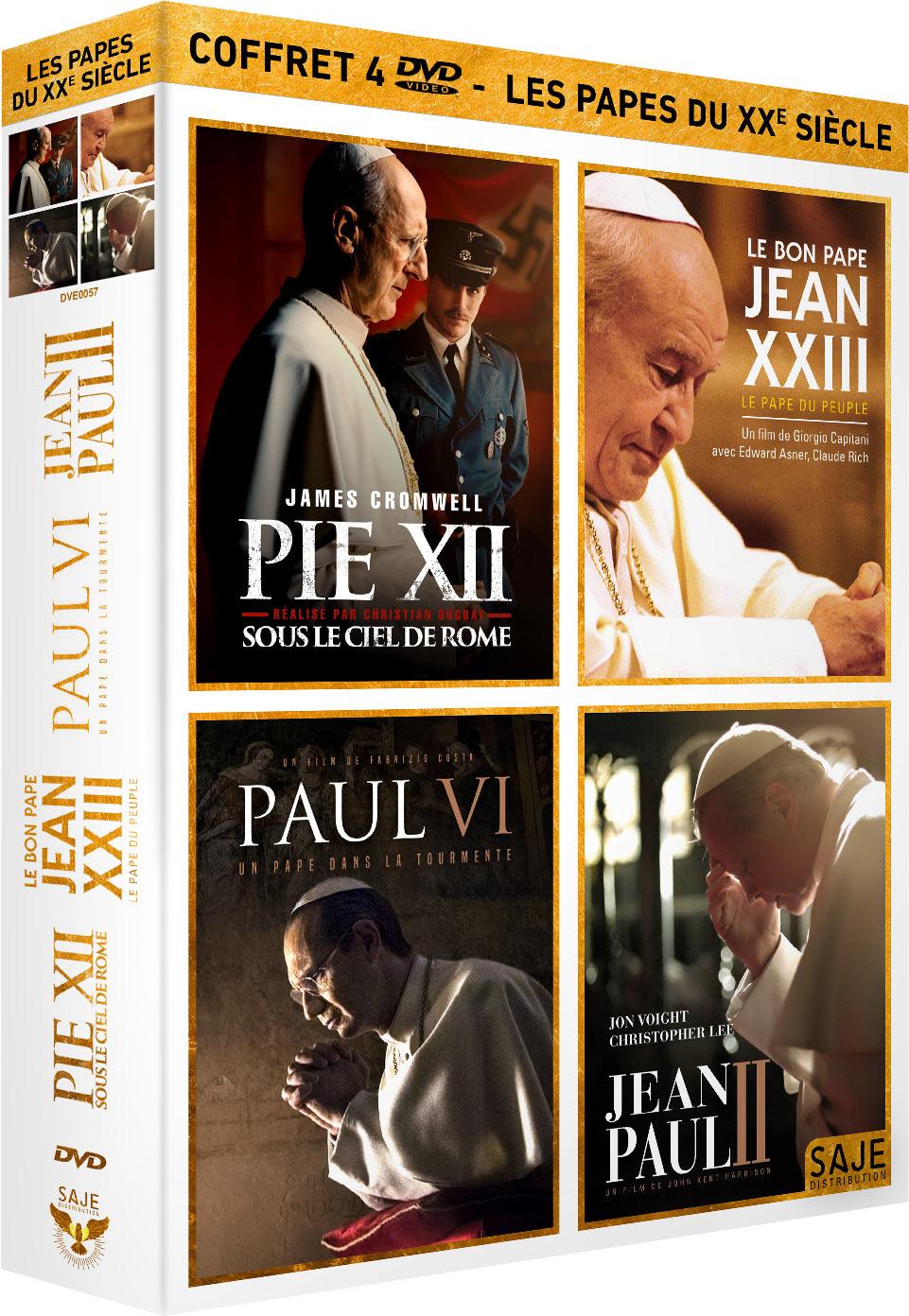 Les Papes du XXe siècle - Coffret : Pie XII - Sous le ciel de Rome + Le Bon Pape Jean XXIII, le Pape du peuple + Paul VI, un Pape dans la tourmente + Jean-Paul II [DVD]