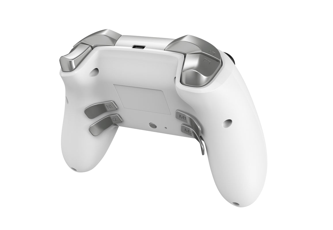 DragonShock - Manette sans fil NEBULA PRO Blanche pour Nintendo Switch, Switch Lite, Switch OLED, PS3, PC et Android