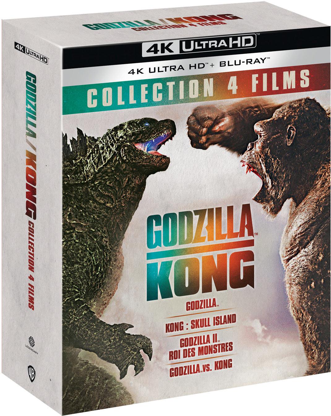 MonsterVerse (Godzilla/Kong) - Collection 4 films : Godzilla + Godzilla : Roi des monstres + Kong : Skull Island + Godzilla vs Kong [4K Ultra HD]