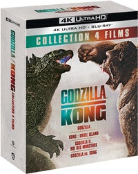 MonsterVerse (Godzilla/Kong) - Collection 4 films : Godzilla + Godzilla : Roi des monstres + Kong : Skull Island + Godzilla vs Kong [4K Ultra HD]
