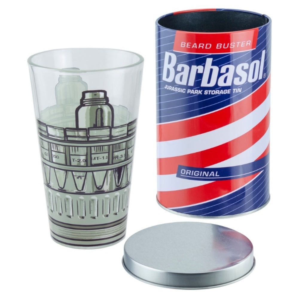 Jurassic Park - Verre dans une Boite Métal Barbasol 400ml - flash vidéo