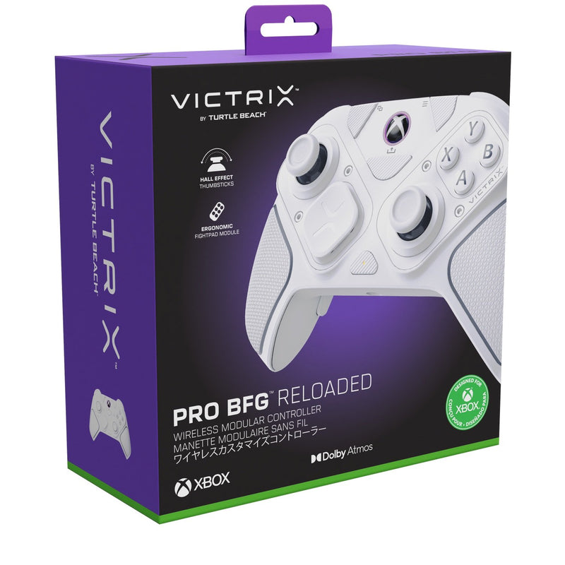 Manette modulaire sans fil Victrix Pro BFG Reloaded blanche pour Xbox Series X|S, Xbox One, PC, Mac, Mobile et Smart TV