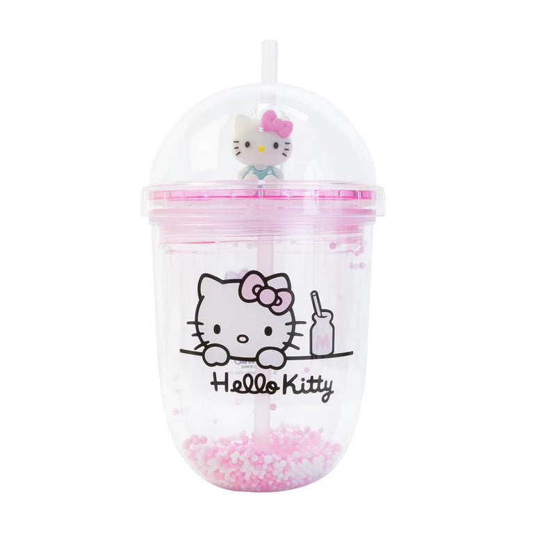 Sanrio - Mug bubble tea avec paille Hello Kitty