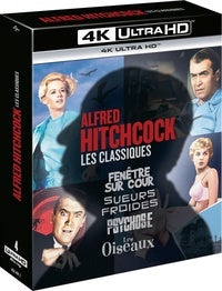 Alfred Hitchcock, les classiques : Fenêtre sur cour + Sueurs froides + Psychose + Les Oiseaux [4K Ultra HD]