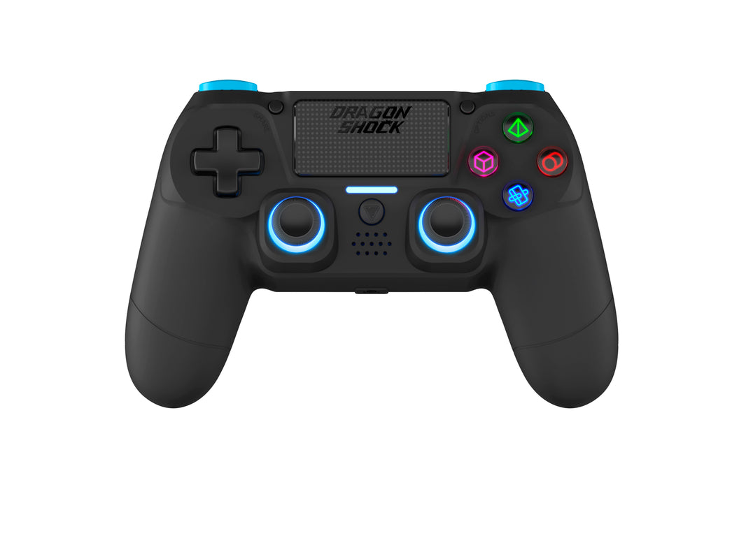 DragonShock - Manette sans fil Bluetooth MIZAR Noire pour PS4, PC et Mobile