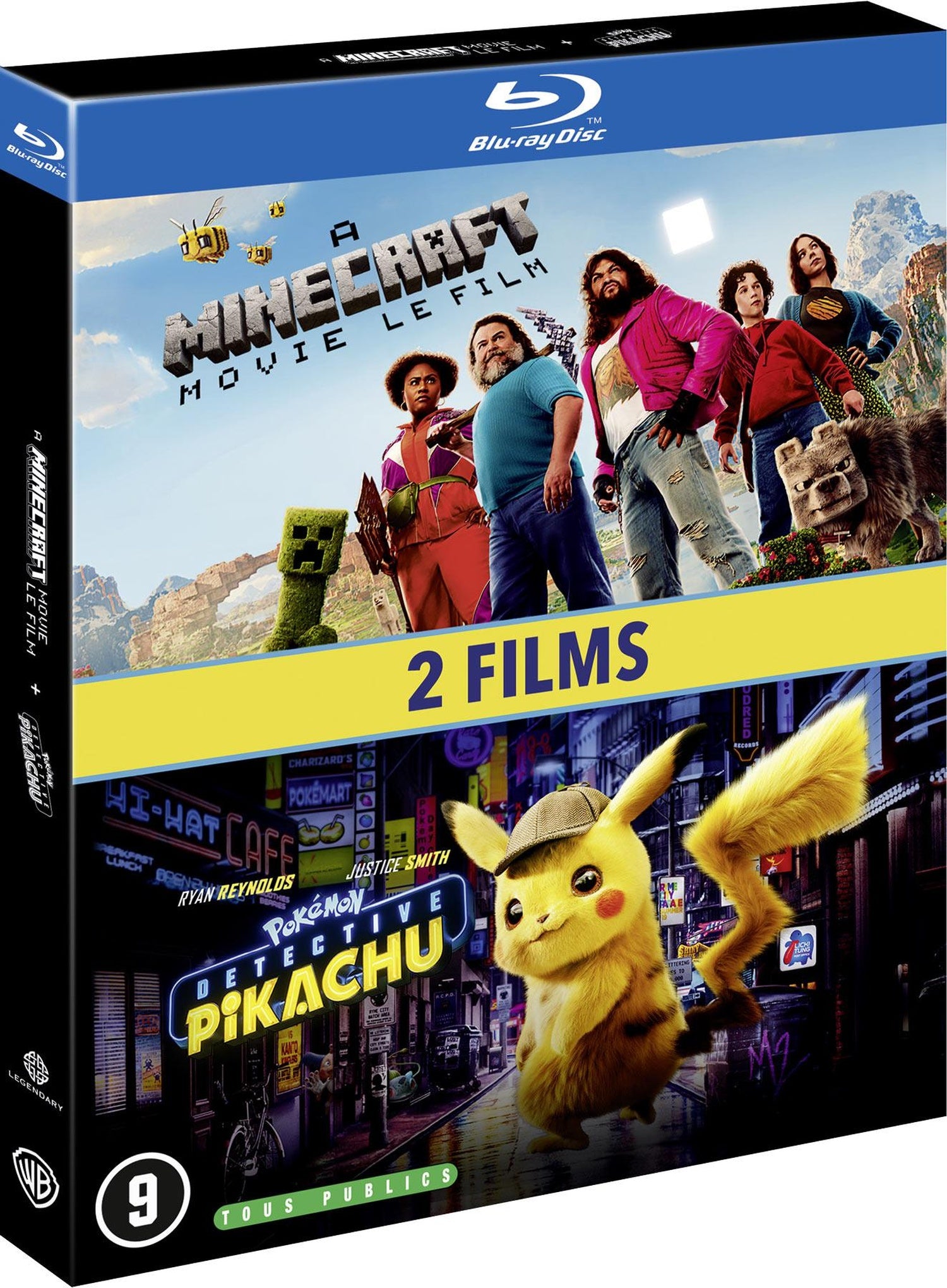 Minecraft, le film + Pokémon - Détective Pikachu [Blu-ray]
