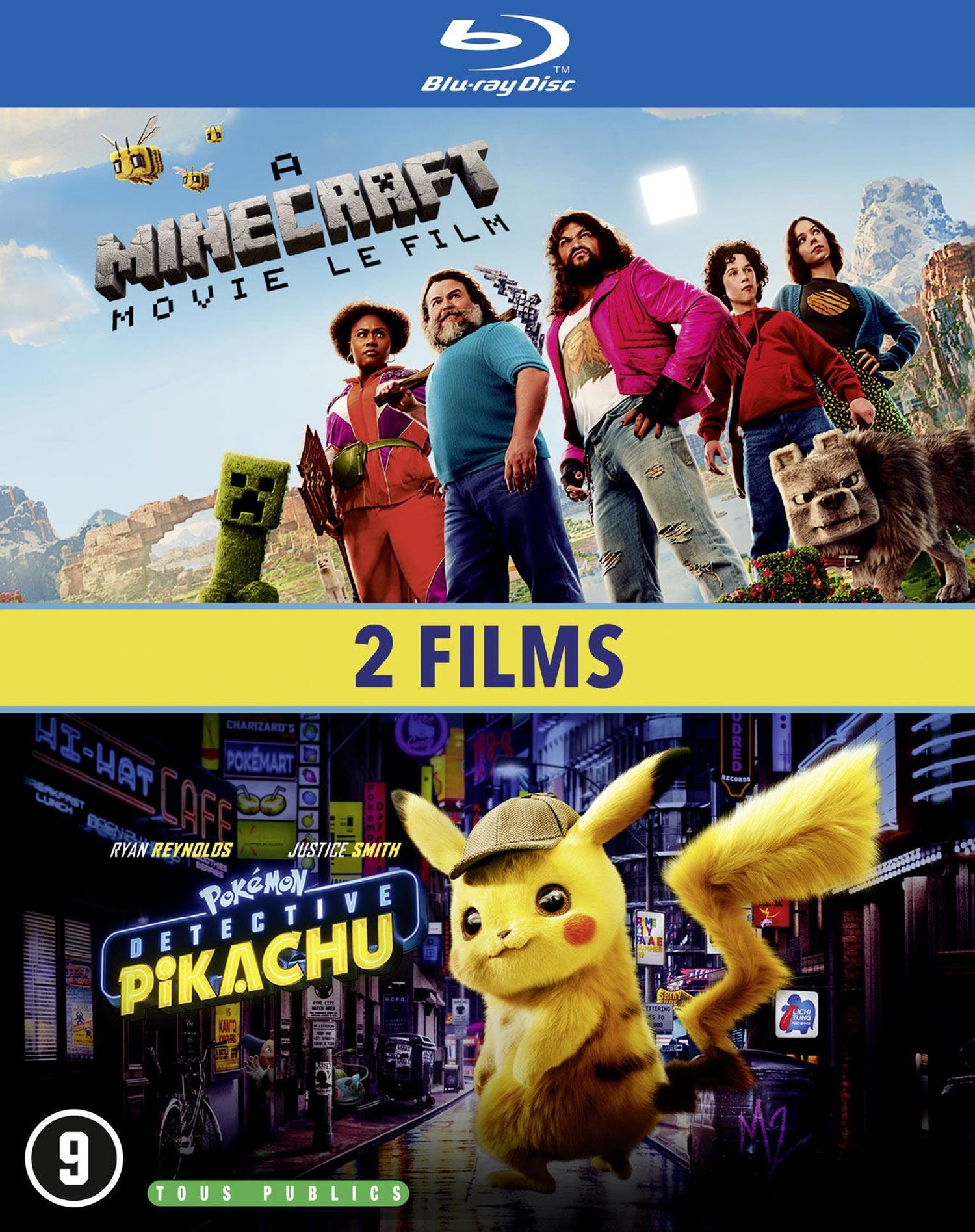 Minecraft, le film + Pokémon - Détective Pikachu [Blu-ray]
