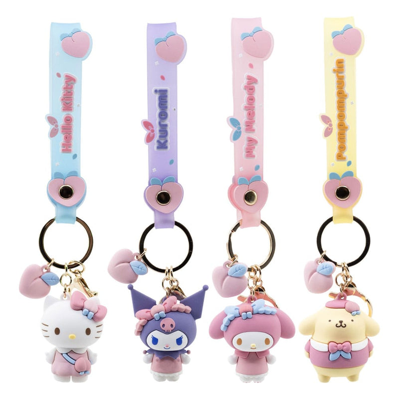 YuMe Hello Kitty and Friends Peach Series - Display de porte-clés avec dragonne(12 unités)