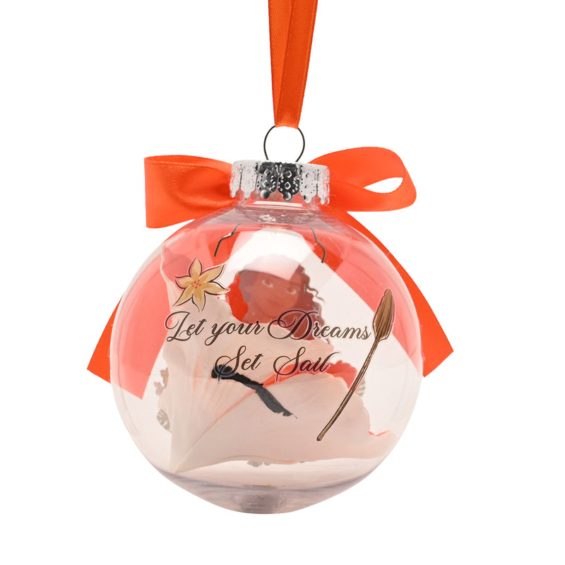 Disney - Princesse - Boule de Noël avec des Fleurs Artificielles - Vaiana