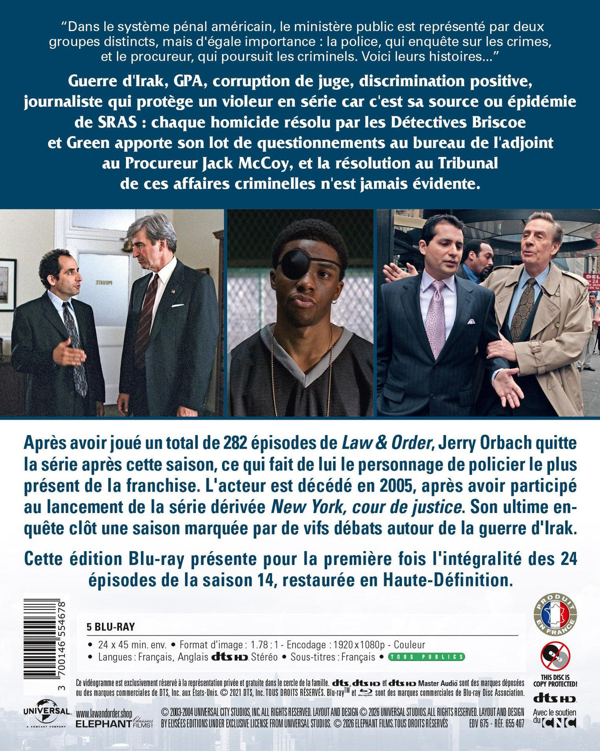 New York, police judiciaire (Law & Order) - Intégrale saison 14 [Blu-ray]