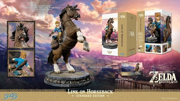 First 4 Figures - The Legend of Zelda : Breath of the Wild - Link à dos de cheval Statue Edition Standard 56cm - flash vidéo