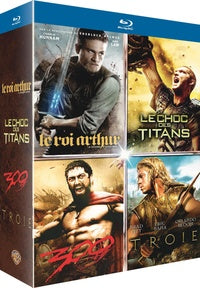 Coffret Guerriers de légende : Le Roi Arthur + Troie + 300 + Le Choc des Titans [Blu-ray]