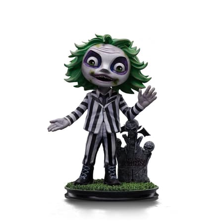 Iron Studios - MiniCo - Beetlejuice Beetlejuice - Beetlejuice Statue 13cm - flash vidéo